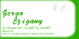 gergo czigany business card